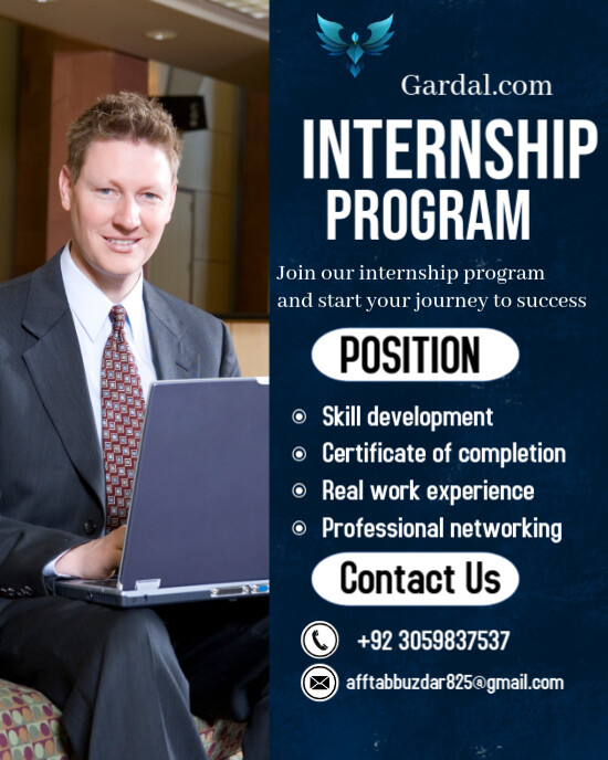 Internship program Instagram Portrait template