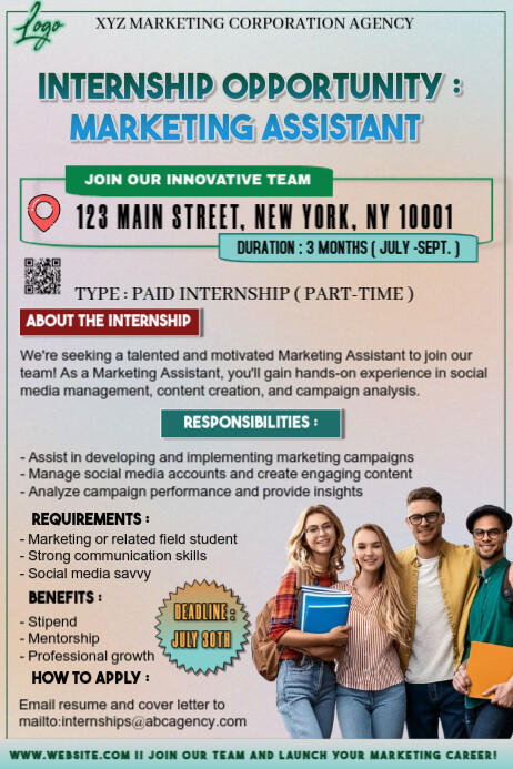 Internship Program Template | PosterMyWall