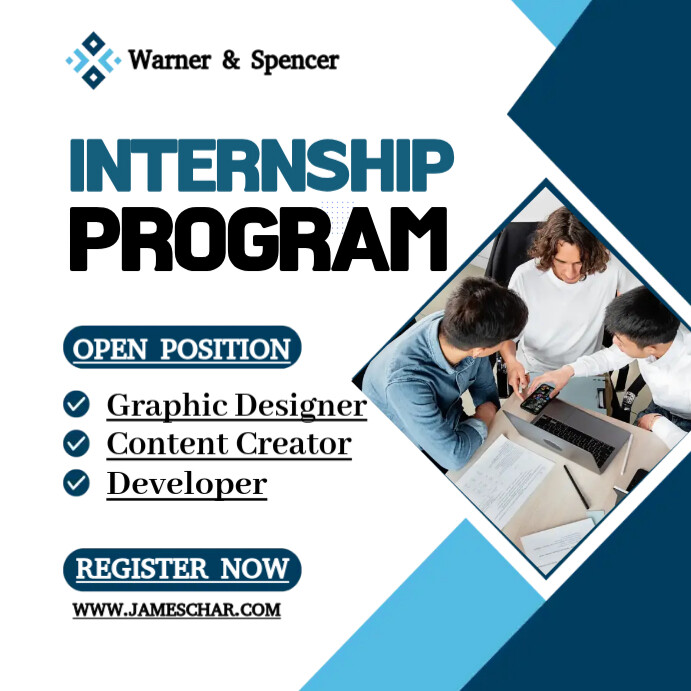 INTERNSHIP PROGRAM Template | PosterMyWall
