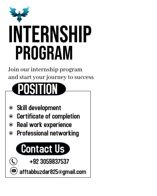 Internship program Instagram Portrait template