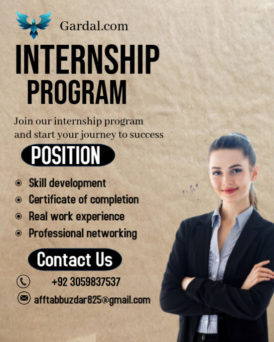 Internship program Instagram Portrait template