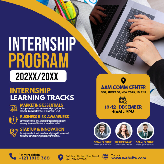 Internship Program Instagram Post Template | PosterMyWall
