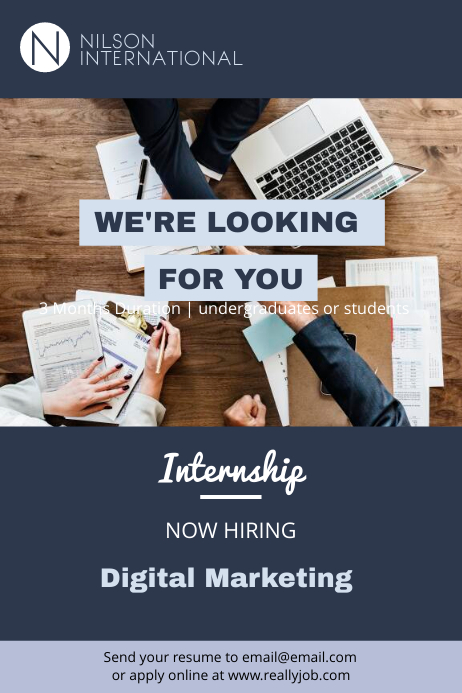 Internship Program Recruitment Flyer Template | PosterMyWall
