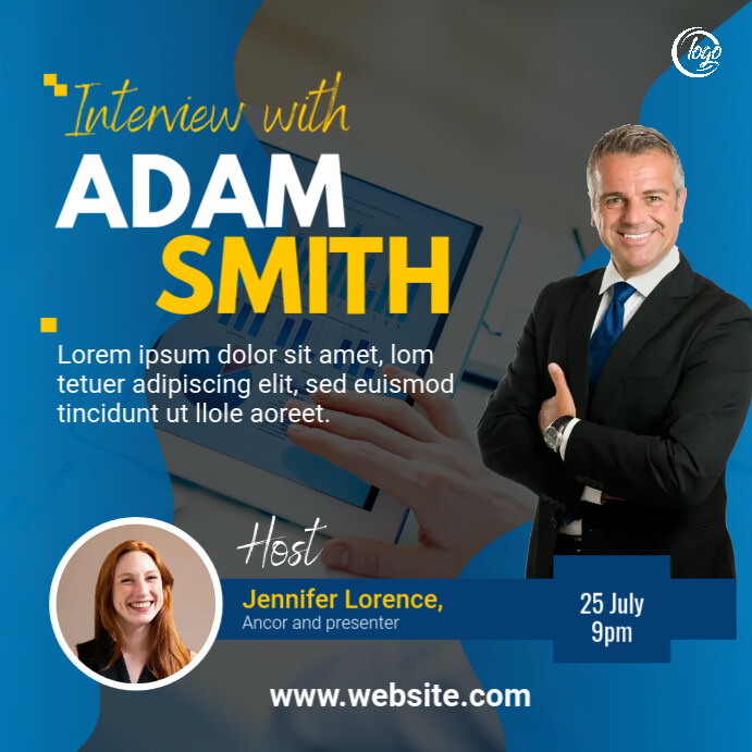 Interview program banner Template | PosterMyWall