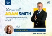 Interview Session Banner Design Postcard template