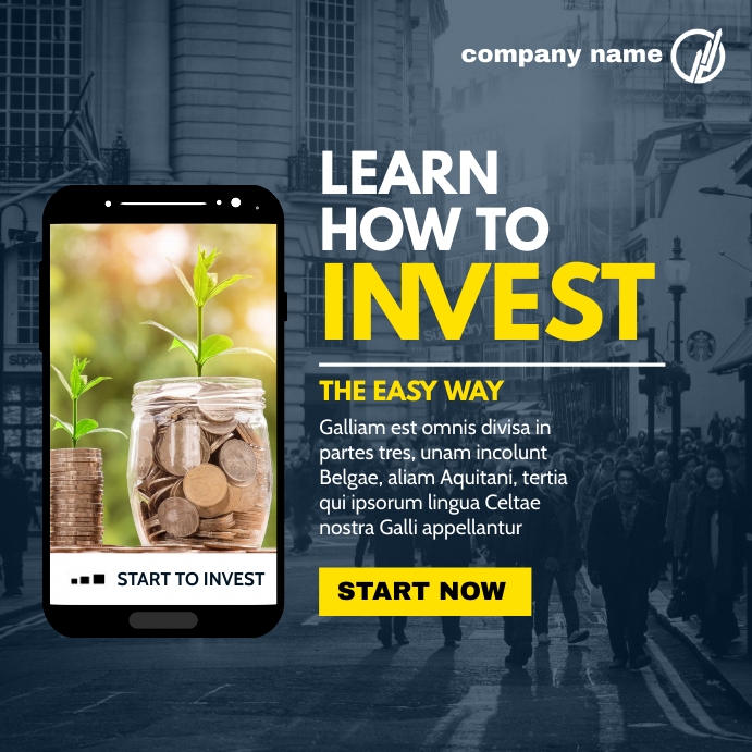investing and finance instagram post advertis Template | PosterMyWall