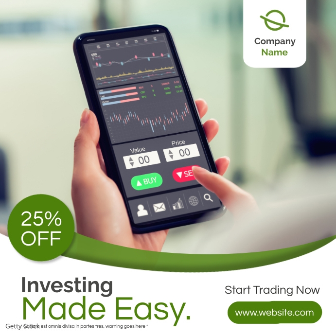 investing forex trading instagram post banner template