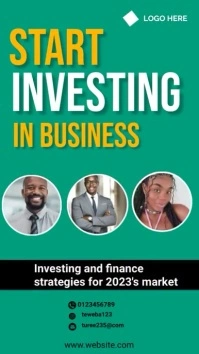Investment business flyers Instagram Reel template
