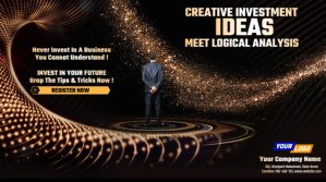 Investment courses flyer design Presentation (16:9) template