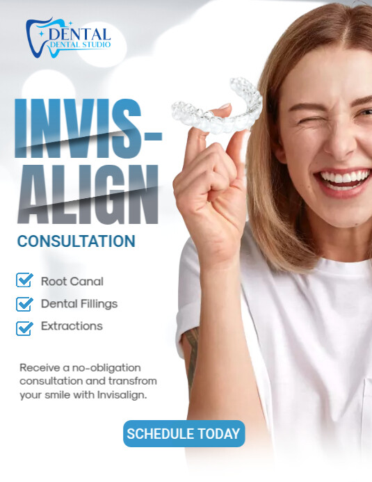 Invisalign Clear Braces Flyers Template | PosterMyWall