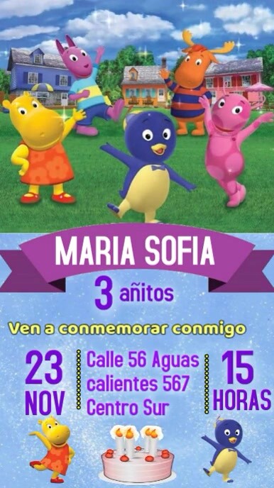 Copy of invitación de cumpleaños backyardigans | PosterMyWall