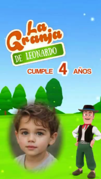 Синий Children's Birthday Party Цифровой дисплей Template