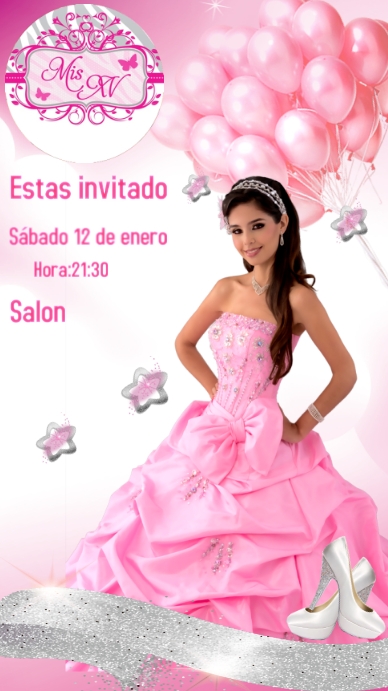 INVITACION DE 15 ,HISTORIA DE INSTAGRAM (4) template