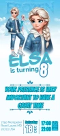 Invitacion Digital Modelo Frozen 2024 Rack Card template