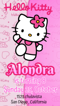 invitacion hello ketty Digital Display (9:16) template