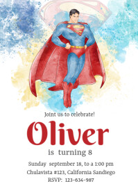 Invitacion superman A4 template