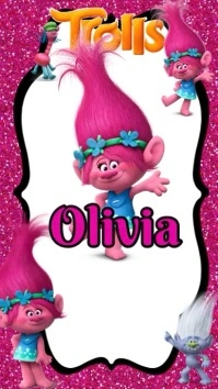 invitacion video trolls Digitale display (9:16) template