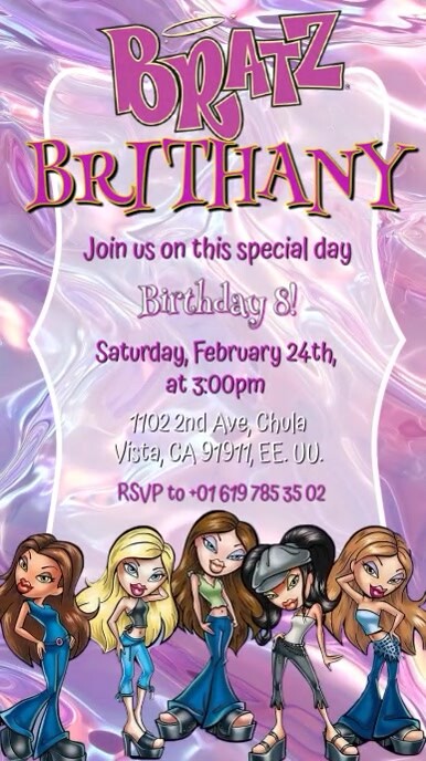 Invitación Bratz Ekran reklamowy (9:16) template
