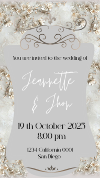 Invitación de boda Digital Display (9:16) template