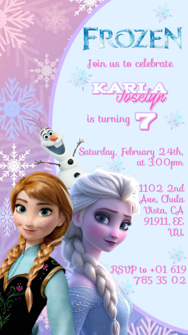Invitación Frozen Ekran reklamowy (9:16) template