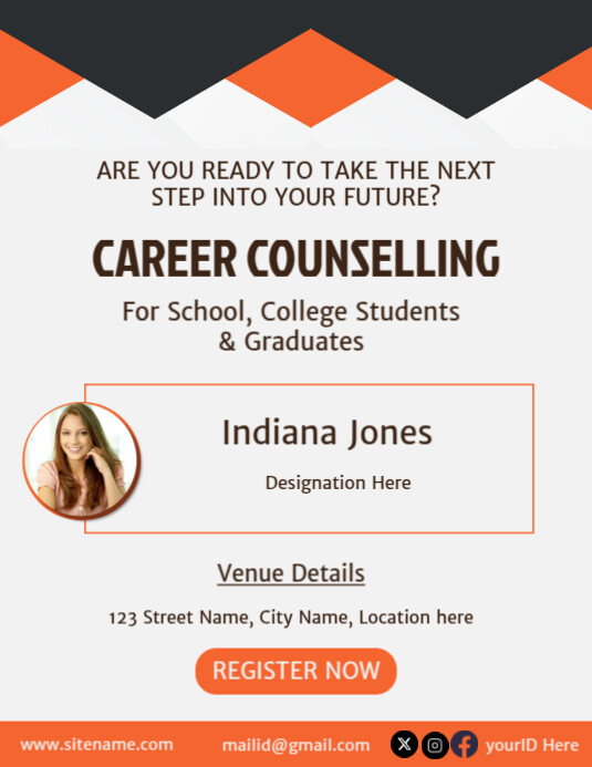 Invitation | Seminar | Career Counselling | Workshop Flyer (US Letter) template