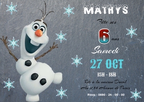 Modele Invitation Anniversaire Olaf Postermywall Modele Invitation Anniversaire Olaf Postermywall