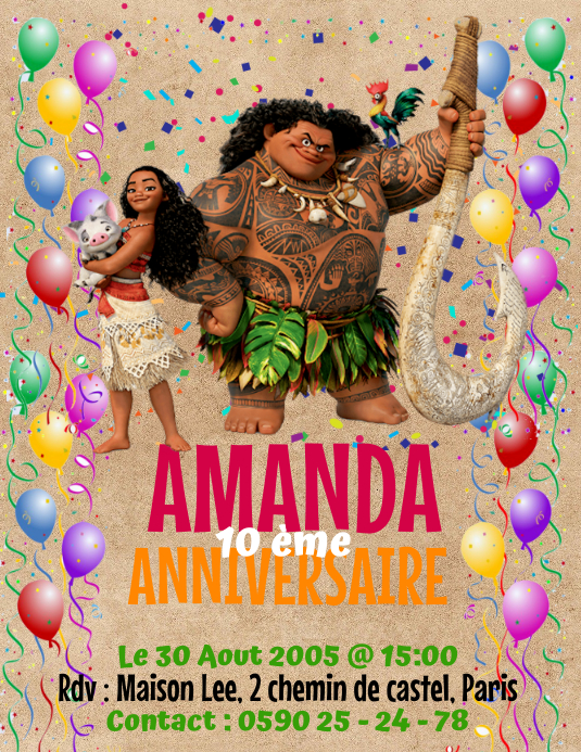 Copie De Anniversaire Vaiana Simple Postermywall Copie De Anniversaire Vaiana Simple Postermywall