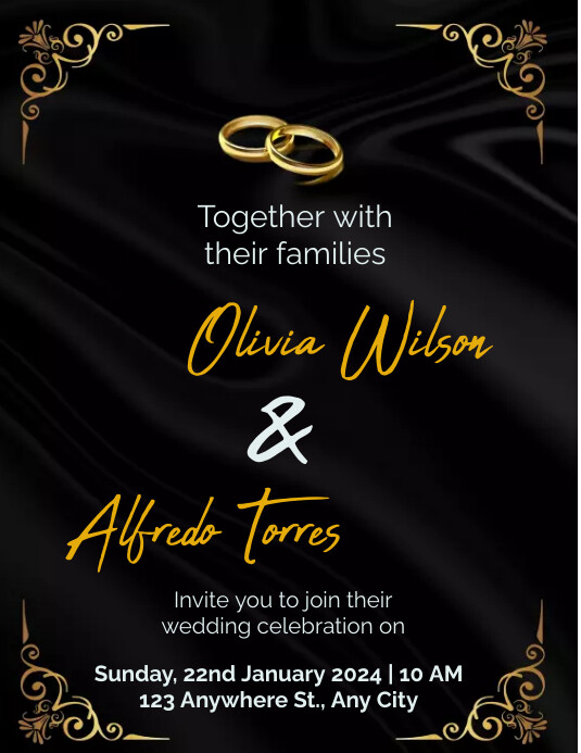 invitation card Flyer (format US Letter) template