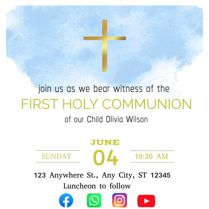 Invitation Card Instagram Post template