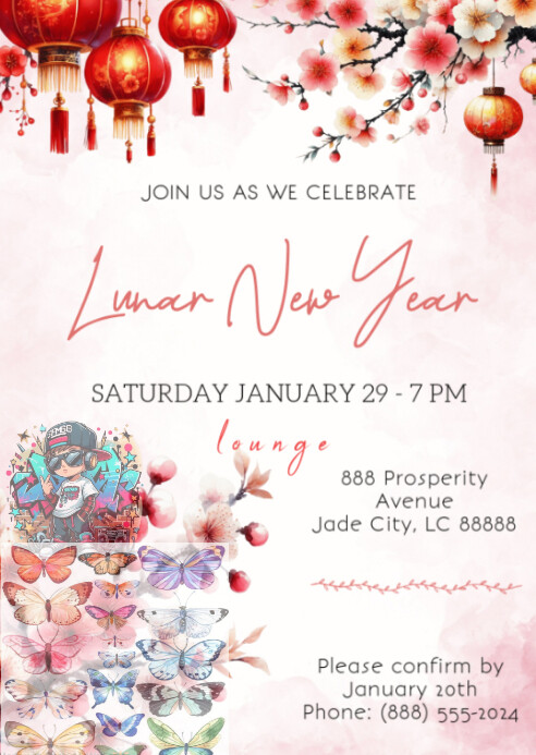 Invitation card A6 template