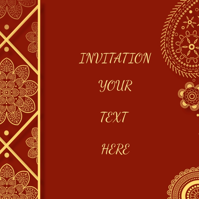 Invitation Card Template Postermywall