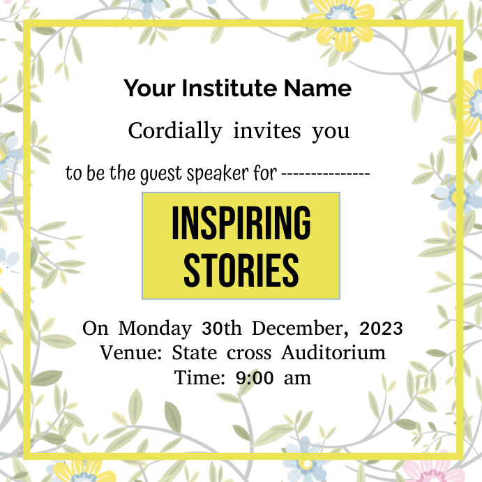 Invitation Card Template | PosterMyWall