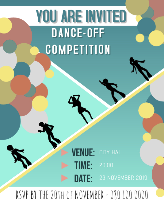 INVITATION - DANCE Pamflet (Letter AS) template