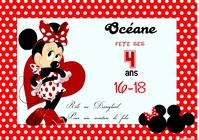 Invitation de Minnie Mouse A4 template