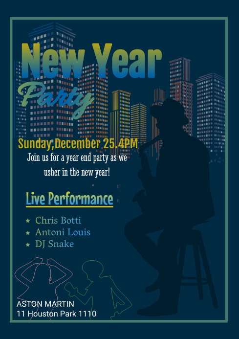 Invitation For Year End Party Template | PosterMyWall