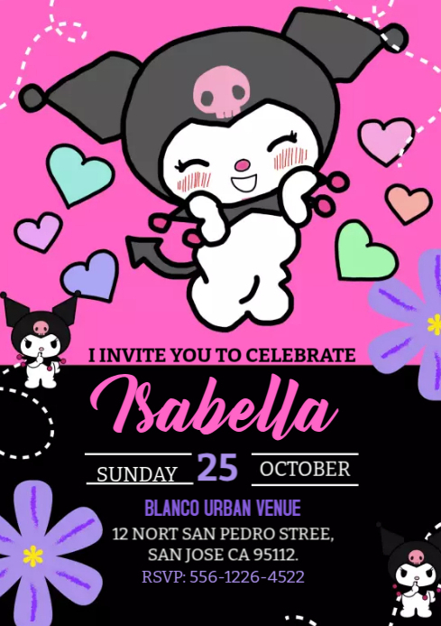 Copy Of Invitation Kuromi PosterMyWall copy-of-invitation-kuromi-postermywall