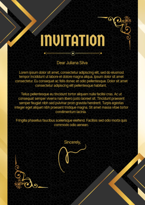 Invitation Letter Template | PosterMyWall