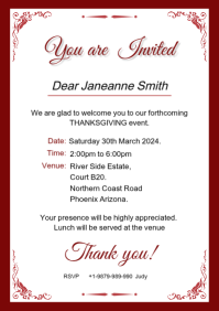 Invitation Letter Flyer A5 template