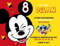 14 6 Mickey Mouse Birthday Invite Customizable Design Templates Postermywall 14 6 Mickey Mouse Birthday Invite Customizable Design Templates Postermywall