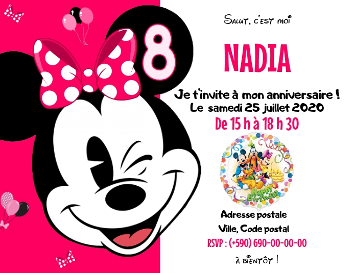 Invitation Minnie 2 Flyer (US-Letter) template