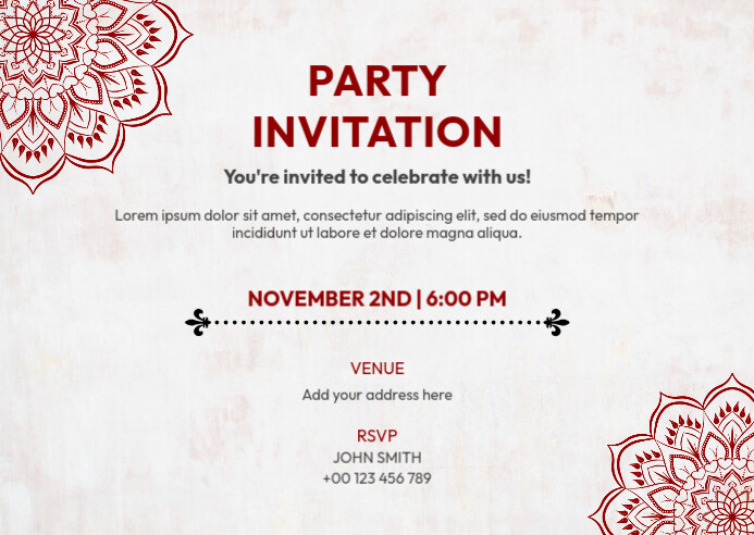 Plantilla de Invitation Poster Template | PosterMyWall