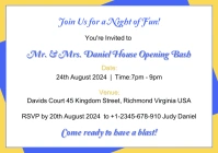 Invitation to a Bash Card A5 template