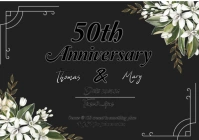 Invitation to a wedding anniversary A3 template