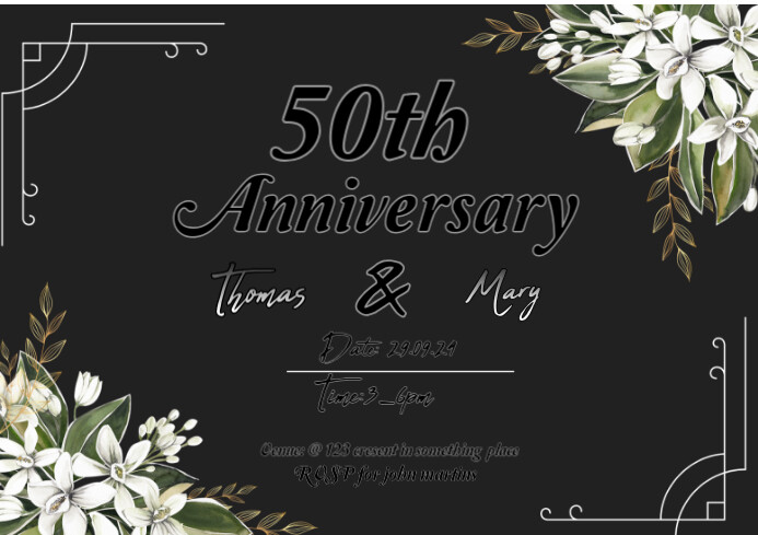 Invitation to a wedding anniversary Template | PosterMyWall