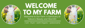 Invitation to Organic Farm with Lambs Templat E-poskop template