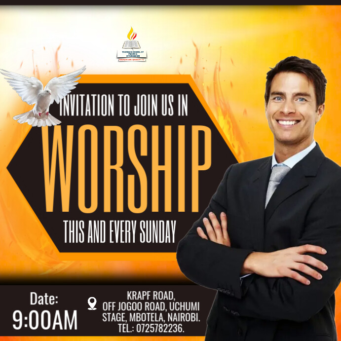 Plantilla de invitation to worship | PosterMyWall