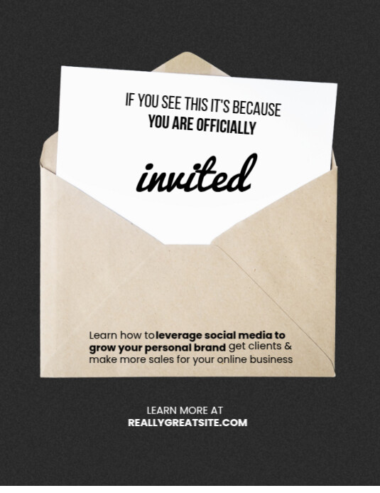 Invited card Template | PosterMyWall
