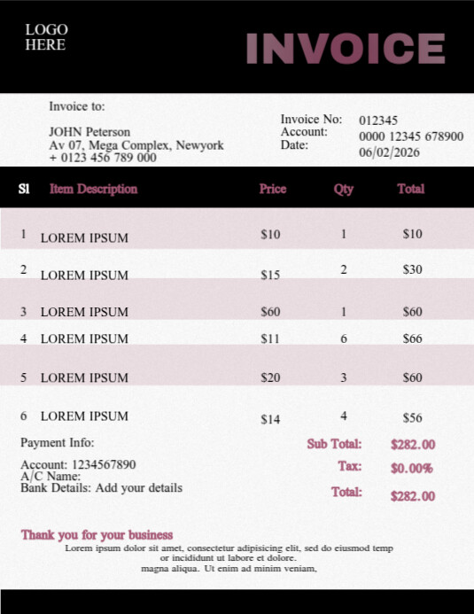 Invoice Ads Template | PosterMyWall