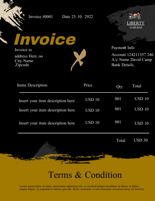 Invoice Ads Flyer (US Letter) template
