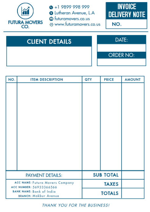 Invoice/Delivery Note for business template | PosterMyWall